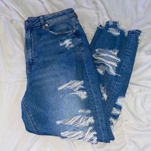 American eagle mom jeans size 14